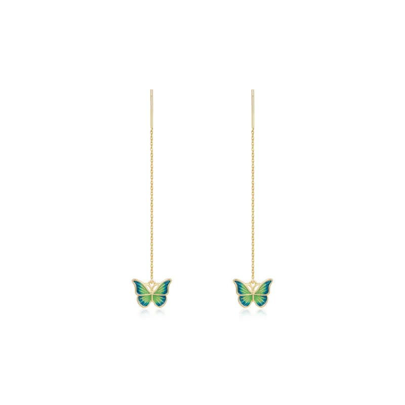 LOOK NICE 925 Sterling Silver Needle Drop Earrings Women's-0