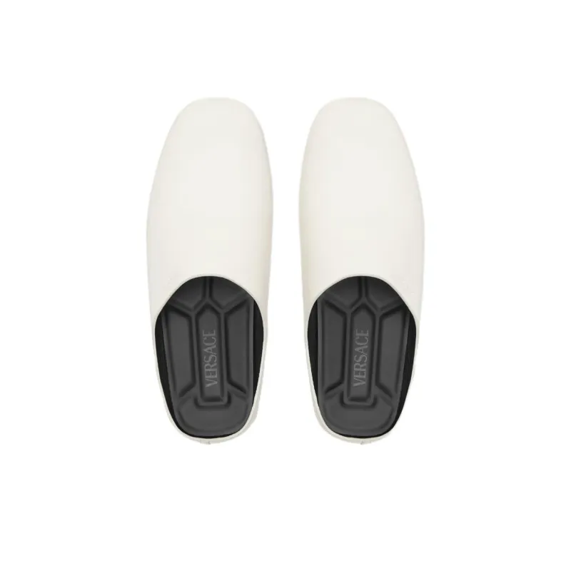 FANSIZHE Closed Toe Slippers Men's White-3
