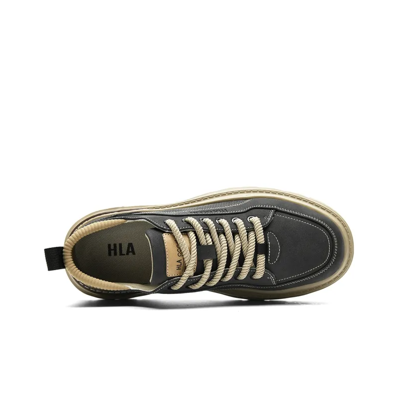 HLA Vintage Outdoor Casual Fleece-Lined Versatile Work Boots Low-Top Wear-Resistant Men's-2