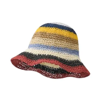 EEEENO Paper Reed Bucket Hats Women's