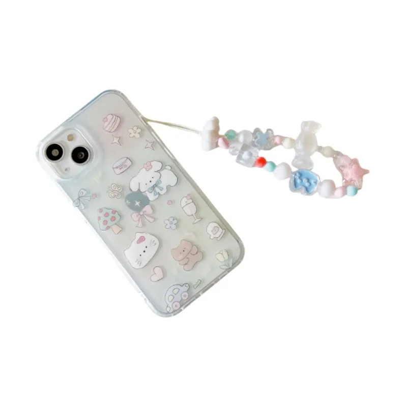 Icona TPU Material Glitter Small Animal Phone Cases Compatibility IPhone12/13/14/15/Pro/Ma-5