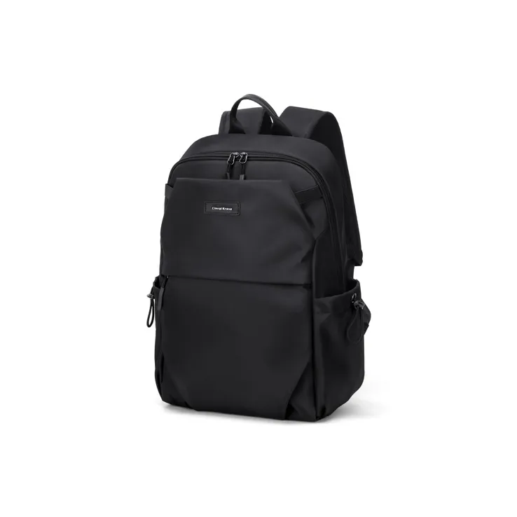 CinvaiKrose Fabric With Synthetic Leather Backpack Large Size Men's Midnight Black-1