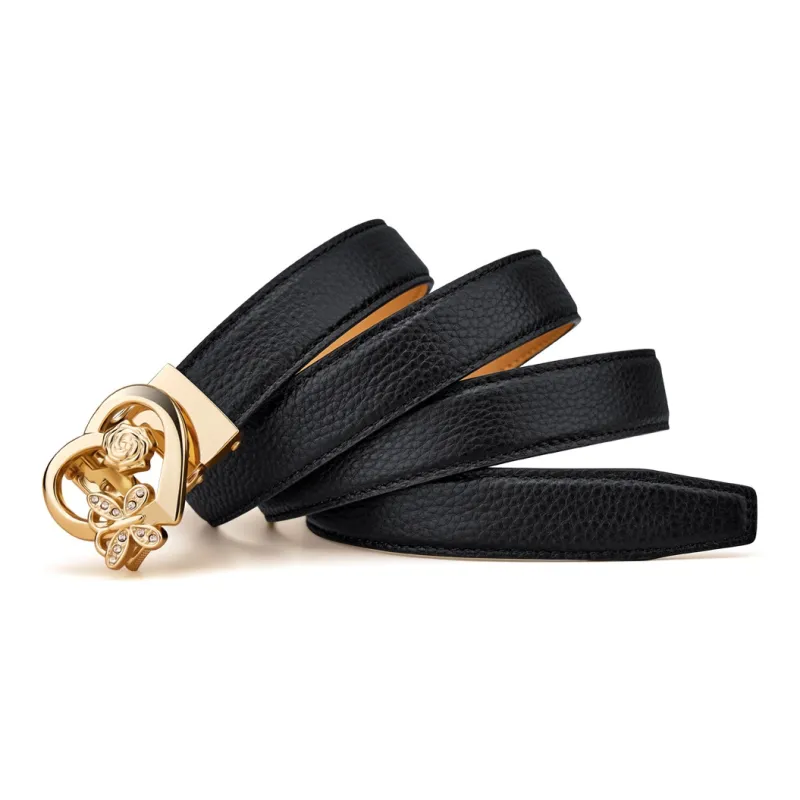 WilliamPOLO Cow Leather Leather Belts Women's Width  2.5cm-3