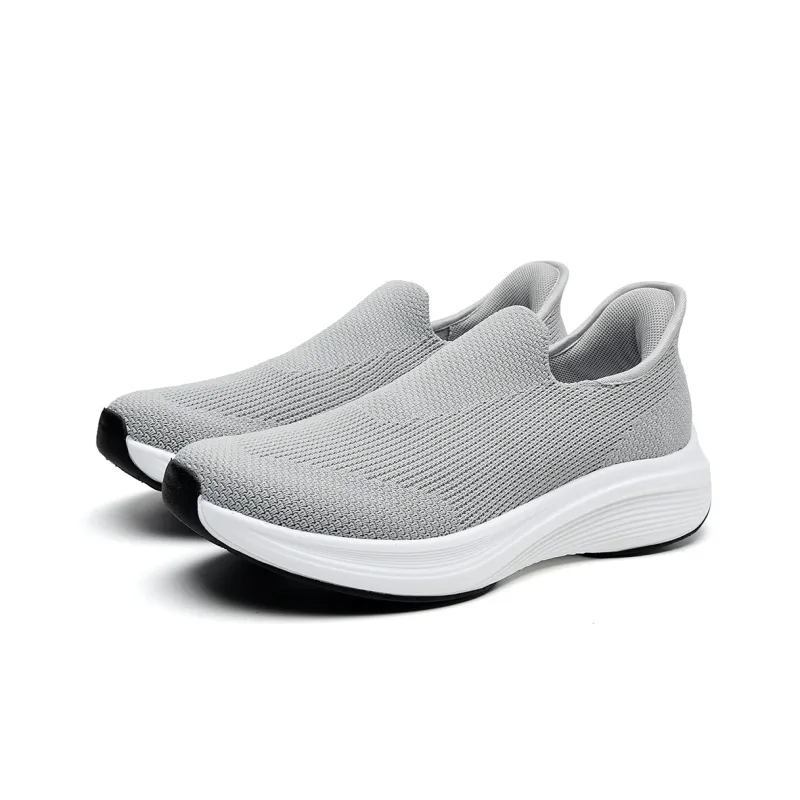 HLA Men's Shoes Fashion Breathable Slip-on Casual Shoes Height Increasing Comfortable Wear-Resistant Flyknit Shoes-9