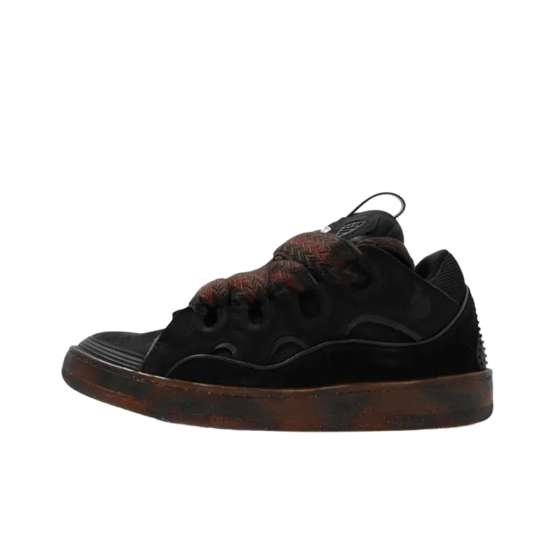 Lanvin Curb Low Top Casual Shoes Men's Black-0