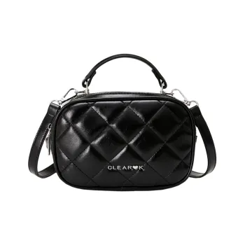 DALO PU Small Square Bag, Shoulder Bag, Crossbody Bag, Handbag Women's Black/Ecru/Pink/Silver
