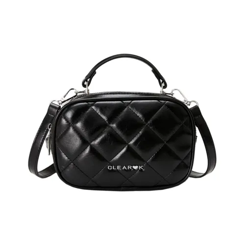 DALO PU Small Square Bag, Shoulder Bag, Crossbody Bag, Handbag Women's Black/Ecru/Pink/Silver