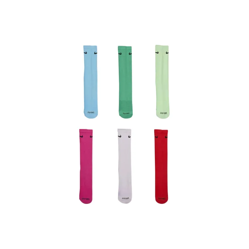Nike Mid Calf Socks Unisex 6 Pack Multicolor-0