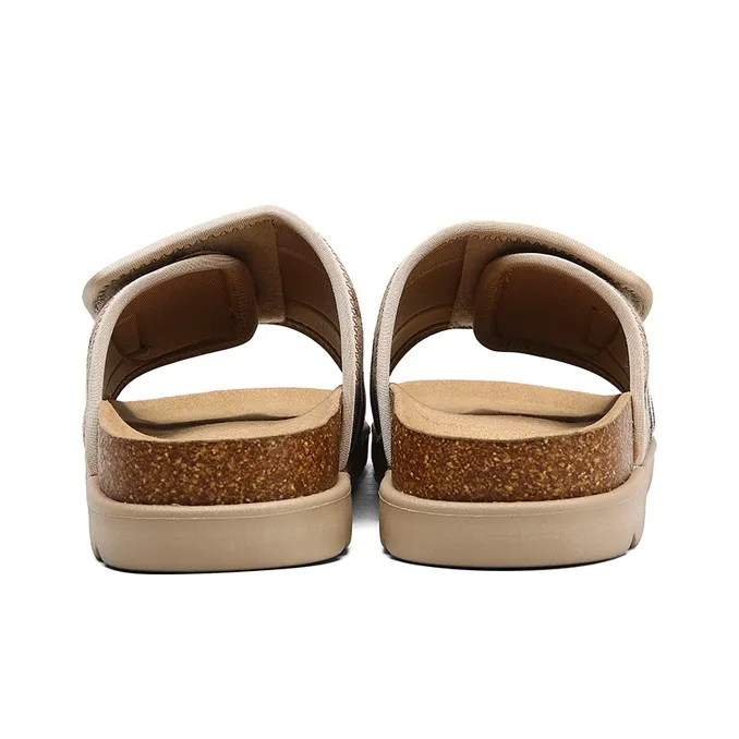 OUBT Rubber Sole Slip Resistant Odor Resistant Abrasion Resistant Slide Slippers Unisex Khaki-4