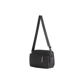 Diplomat Fabric Crossbody Bag Shoulder Bag Medium Size Unisex Black