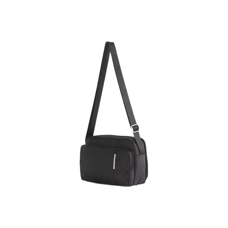 Diplomat Fabric Crossbody Bag Shoulder Bag Medium Size Unisex Black-0