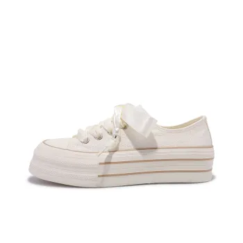 Shen Linsen Cushioning, Breathable, Height Increasing Low Top Casual Shoes Women's Beige