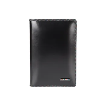 HORSEMEN Cow Leather High Quality Passport Holder Regular Unisex Black