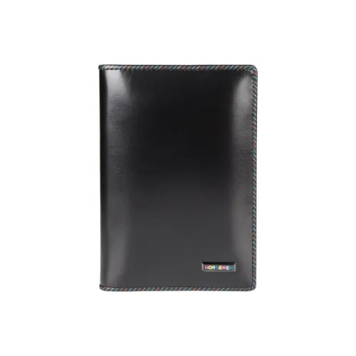 HORSEMEN Cow Leather High Quality Passport Holder Regular Unisex Black