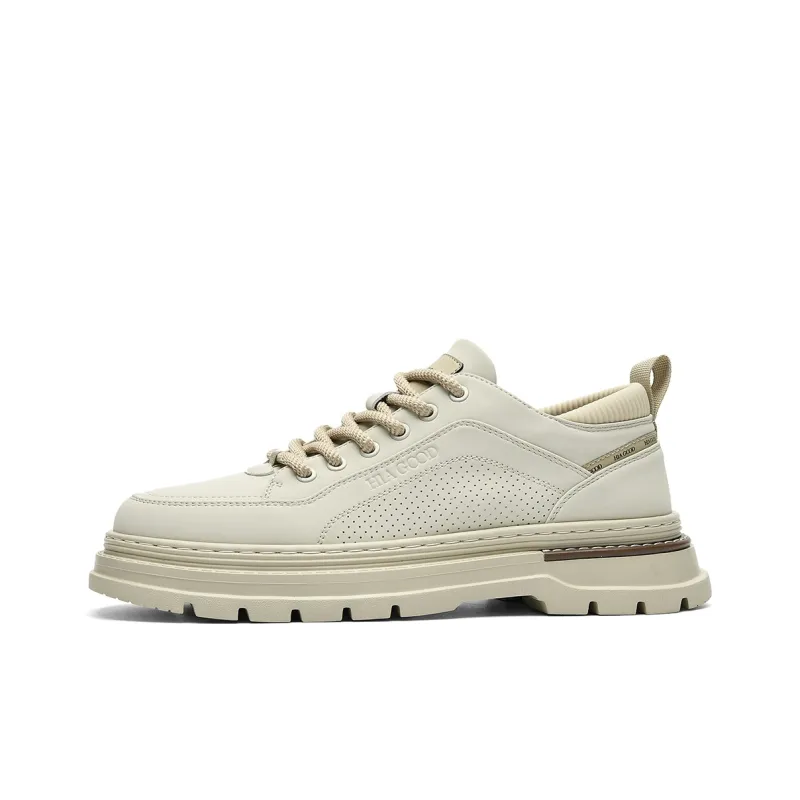 HLA Vintage Outdoor Casual Fleece-Lined Versatile Work Boots Low-Top Wear-Resistant Men's-7