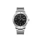 White Case Black Dial White Steel Band