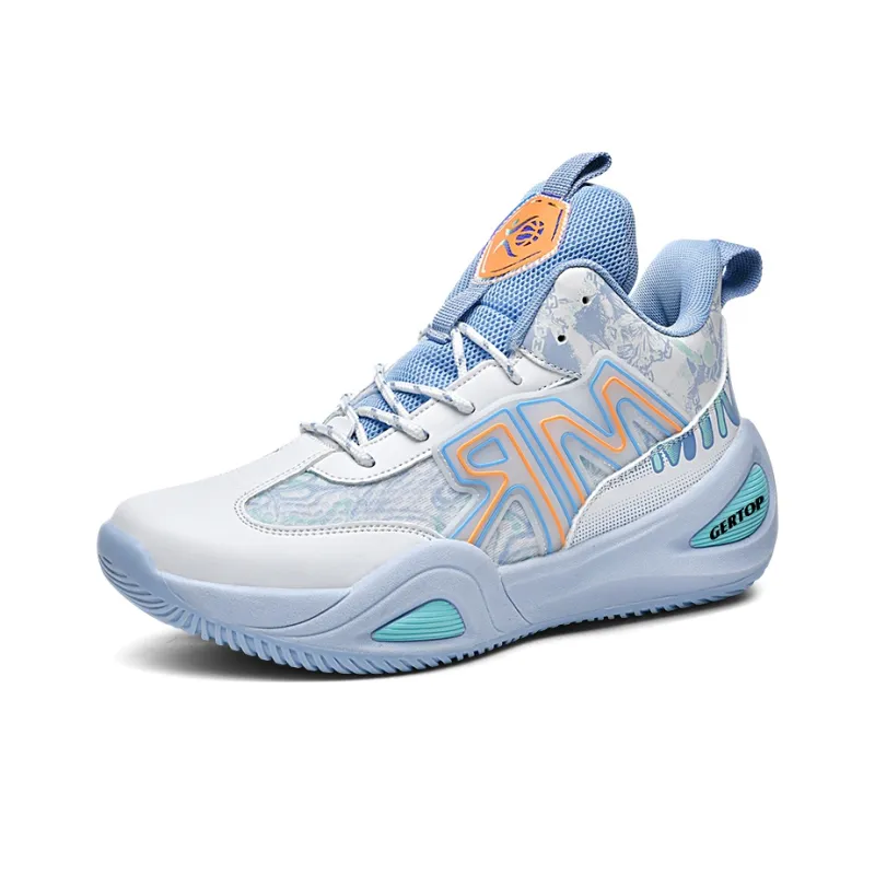 GERTOP Anti-Slip Wear-Resistant Breathable Supportive Balance-Enhancing Lightweight Low-Top Basketball Shoes Unisex-1