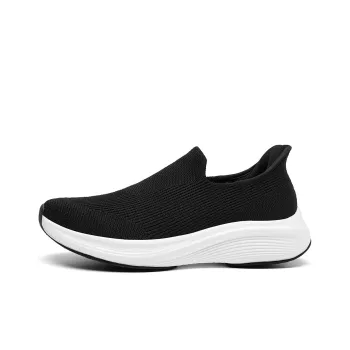 HLA Men's Shoes Fashion Breathable Slip-on Casual Shoes Height Increasing Comfortable Wear-Resistant Flyknit Shoes