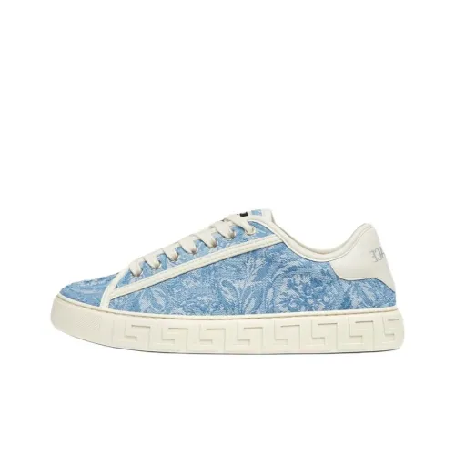 VERSACE Barocco Low-Top Skateboard Shoes Women's Blue