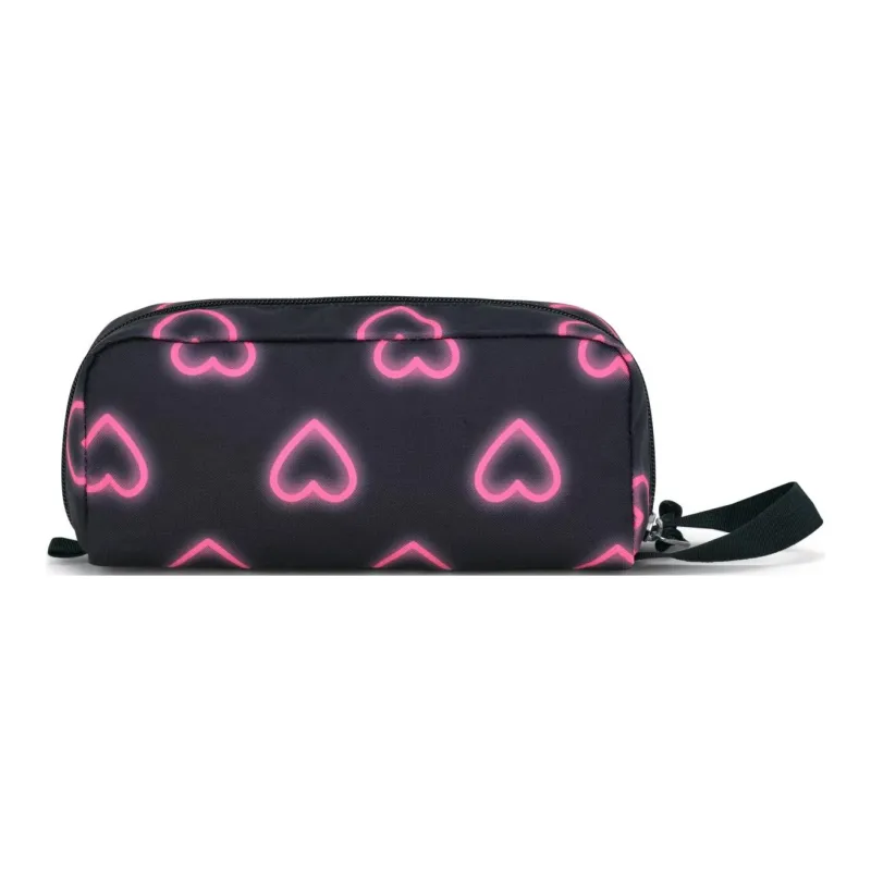 JanSport Polyester Makeup Bag Storage Bag Unisex Black & Pink-2