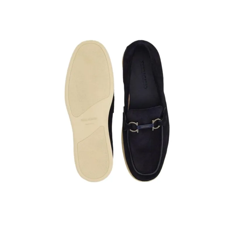 FERRAGAMO Gancini-plaque Leather Loafers-4