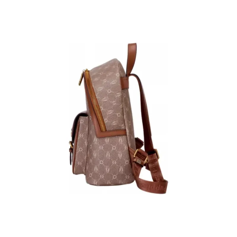 Hush Puppies Synthetic Leather Bonded Split Cow Leather Backpack Large Size Women's Multicolor-2