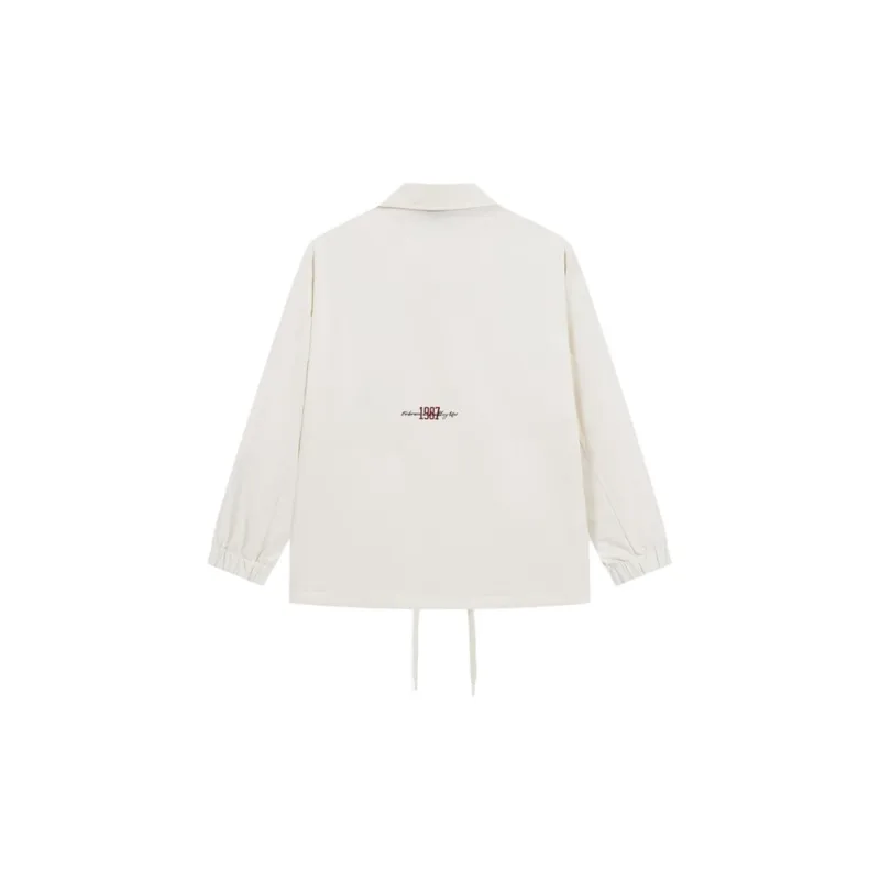 XTEP Trench Coat Men's Cotton White-1