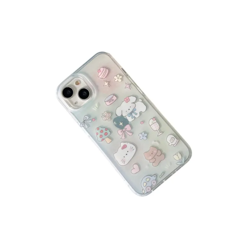 Icona TPU Material Glitter Small Animal Phone Cases Compatibility IPhone12/13/14/15/Pro/Ma-1