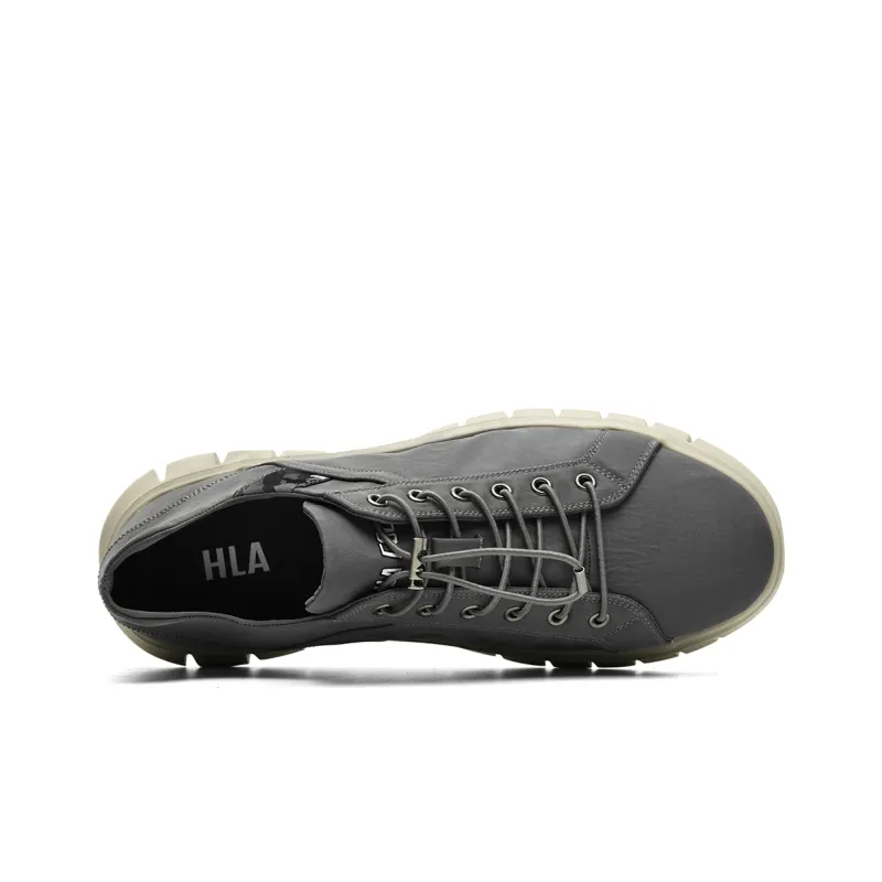 HLA Men's Shoes Fashion-Lace-Up Free Breathable Comfortable Casual Shoes Wear-Resistant Versatile Brogues-9