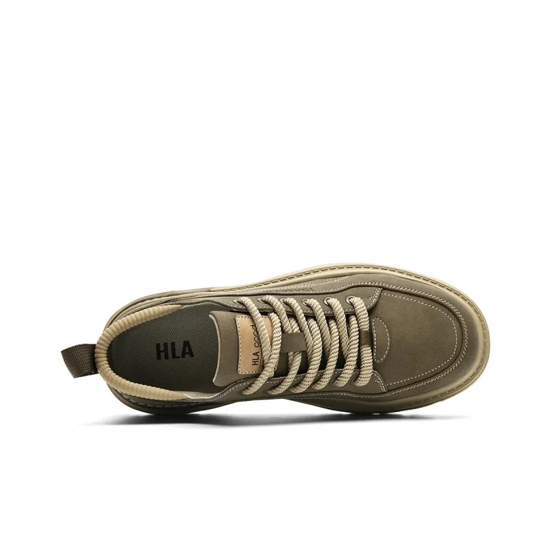 HLA Vintage Outdoor Casual Fleece-Lined Versatile Work Boots Low-Top Wear-Resistant Men's-16