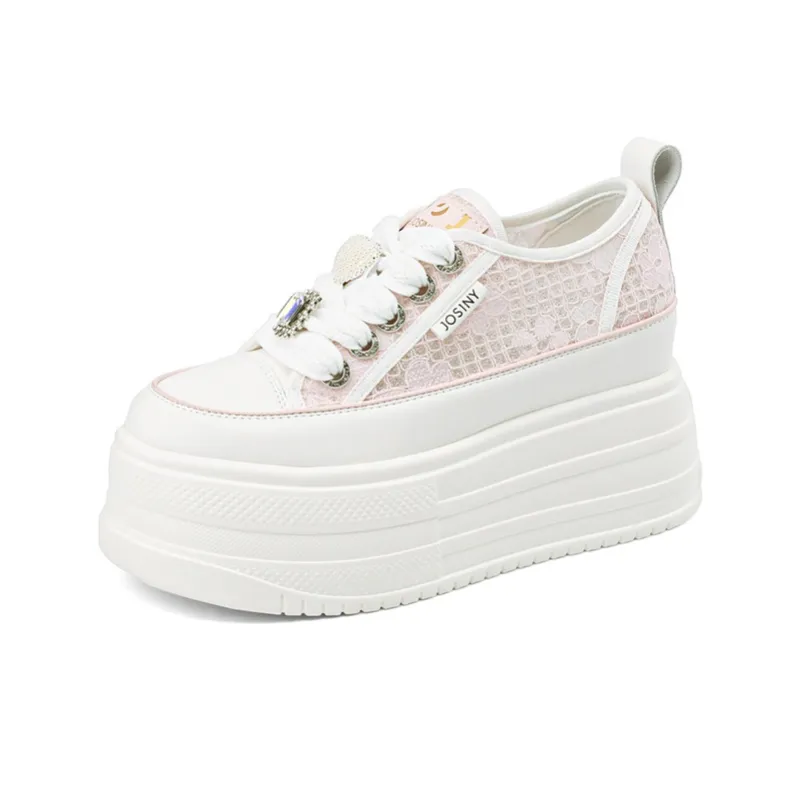 JOSINY Wear-Resistant Height Increasing Low-Top Casual Shoes Women's-11