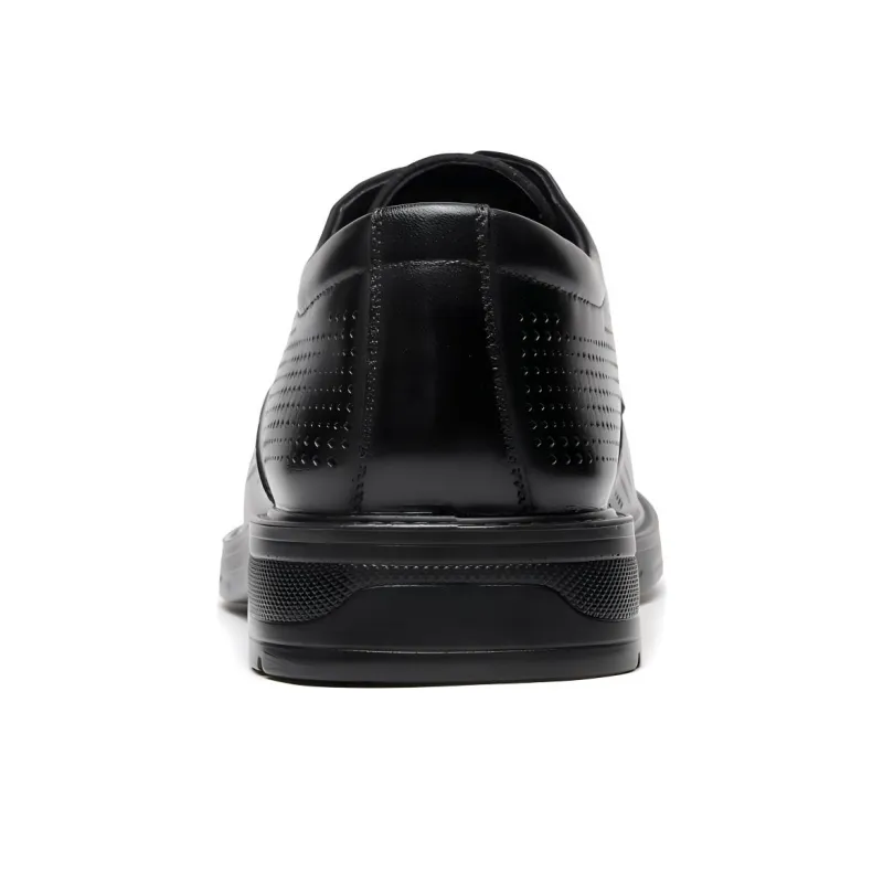 AOKANG Dress Shoes Men Low Top Black-4