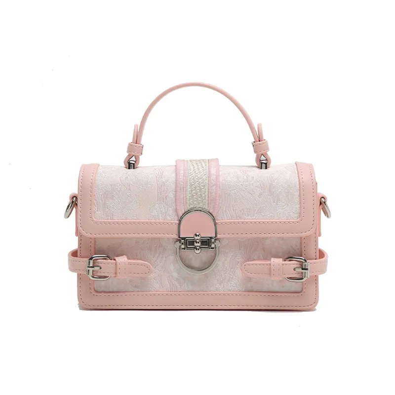 Carit&Koty Polyurethane With Synthetic Leather Handbag Women's Gray/Pink-1