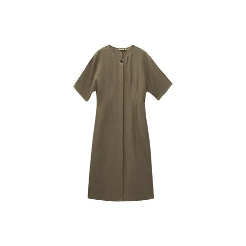 INSUN Short-Sleeved Dresses Women's Olive Green