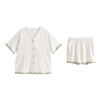 Song Qianya Pajama Set Women's White