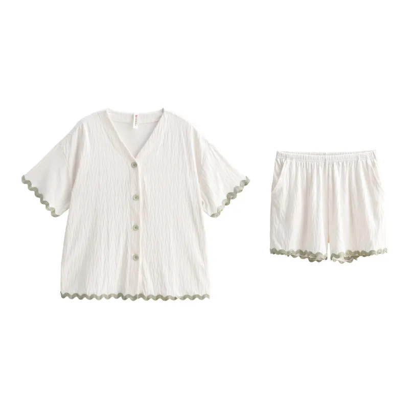 Song Qianya Pajama Set Women's White-0