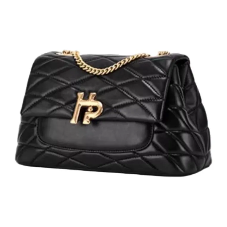 Hush Puppies Sheepskin Shoulder Bag Crossbody Bag Women's Black-2