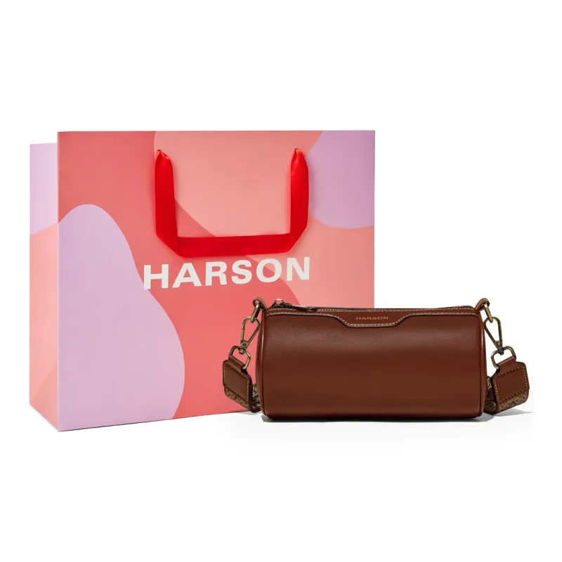 HARSON Cow Leather Shoulder Bag, Crossbody Bag Regular Women's Coffee-0