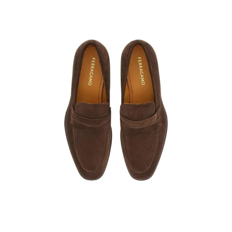 FERRAGAMO Penny Loafers Men's Brown-3