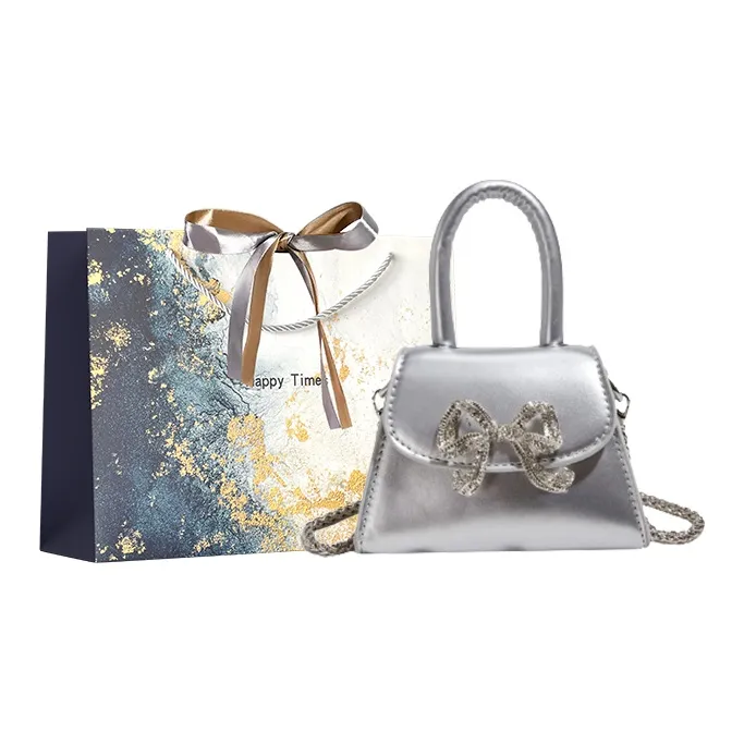 Iman's House PU Handbag, Shoulder Bag Women's Silver, Small/Pink, Small/Beige, Small/Black, Small-0