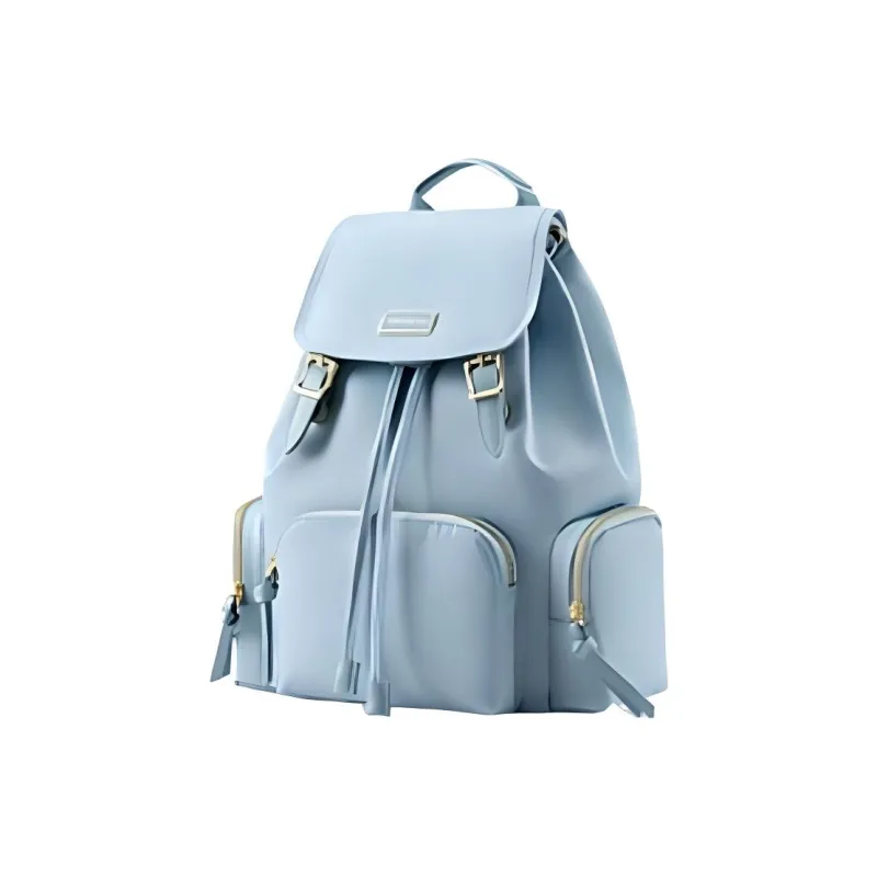 SAMSONITE Fabric Backpack Medium Size Women's Red/Black/Aqua Blue-11
