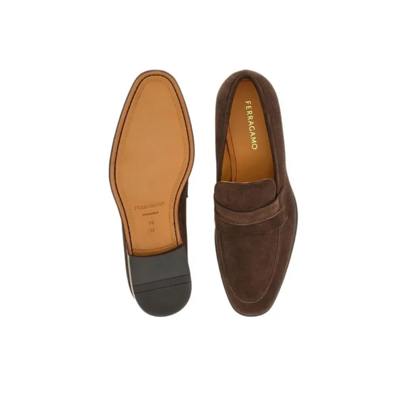 FERRAGAMO Penny Loafers Men's Brown-4