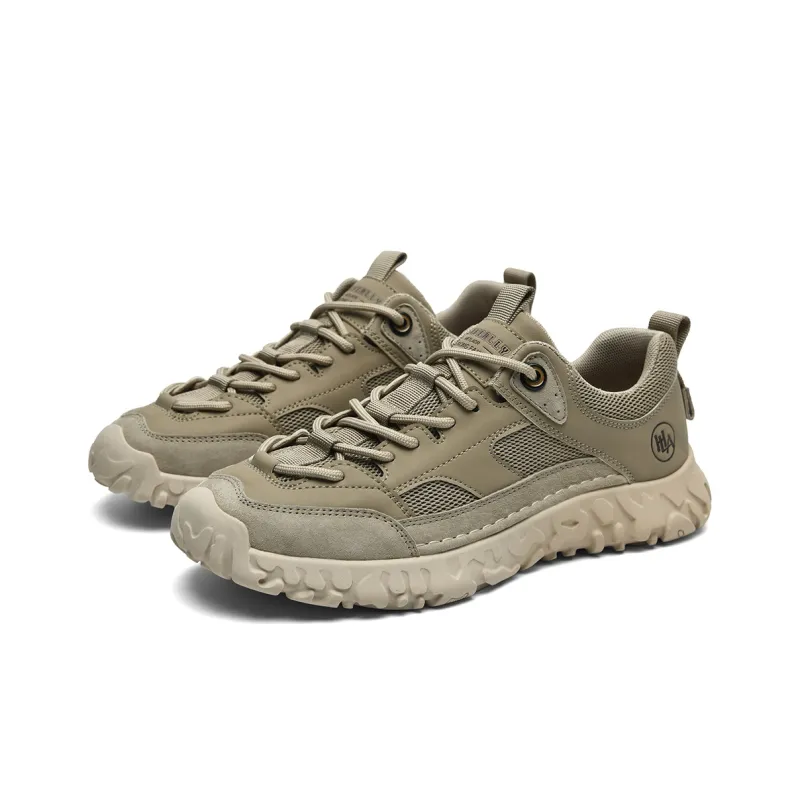 HLA Men's Shoes Vintage Trendy Breathable Athletic Shoes Running Wear-Resistant Height Increasing Casual Shoes-9