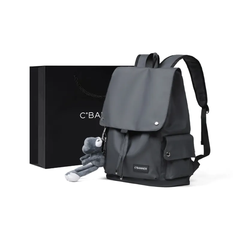C°BANNER Fabric Backpack Large Size Unisex Red/Black-16