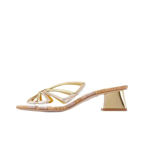 Sophia Webster Slide Slippers Women's Gold