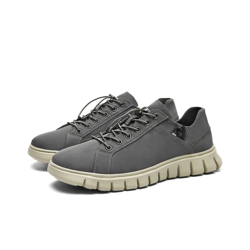 HLA Men's Shoes Fashion-Lace-Up Free Breathable Comfortable Casual Shoes Wear-Resistant Versatile Brogues-8