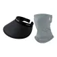 Gray Face Masks+Black Visor Cap