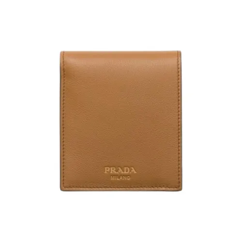 PRADA Leather Wallet Men's Brown