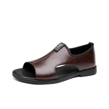 Poitulas Beach Sandals Men Black, Brown