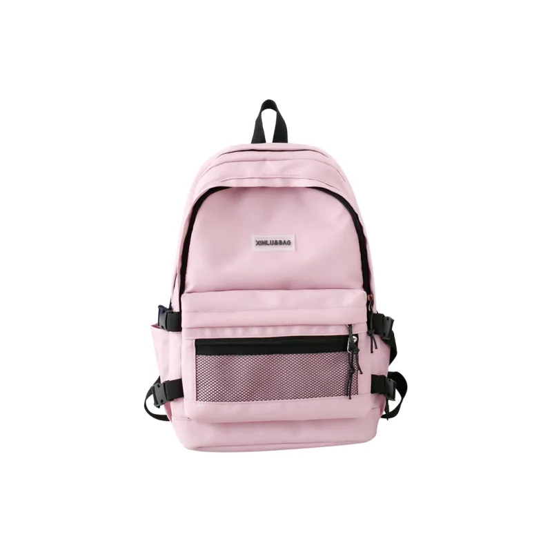BRABOSTON Nylon Fabric Backpack Medium Size Unisex Black/Pink/Blue/Beige/Green/Gray-5